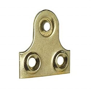 GLASS PLATE PLAIN BRASS 1.1/4" 8 PACK