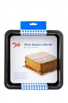 TALA NON STICK SQUARE CAKE TIN 20CM / 8"