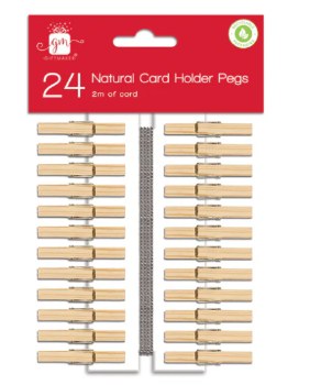 24 WOODEN PEG HOLDERS