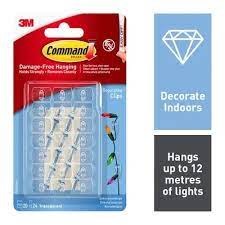 3M COMMAND DECORATING CLEAR CLIP - PACK OF 20