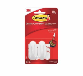 3M COMMAND SMALL DESIGNER HOOKS