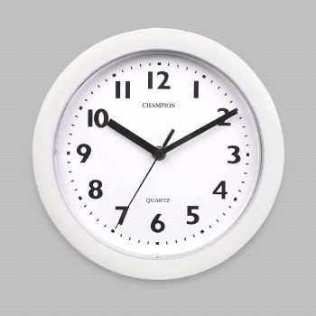 9" KITCHEN WALL CLOCK - WHITE