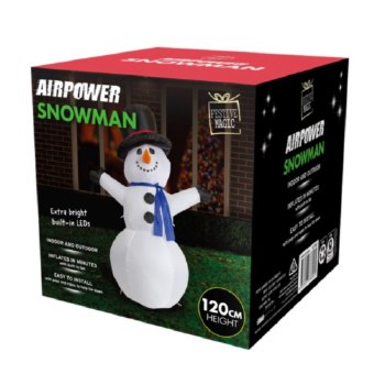 AIRPOWER INFLATABLE SNOWMAN 120CM