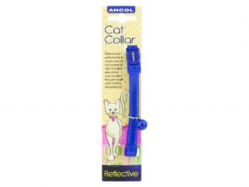 ANCOL GLOSS REFLECTIVE CAT COLLAR - BLUE