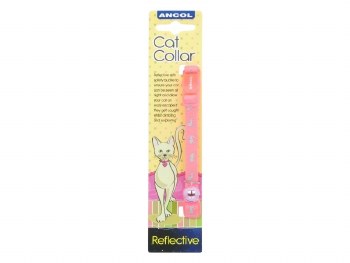 ANCOL HI VIS SAFETY CAT COLLAR - PINK