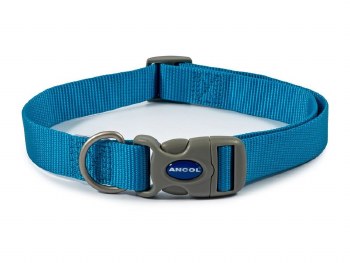 ANCOL VIVA NYLON ADJ COLLAR BLUE SIZE 5-9