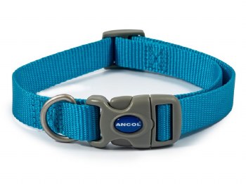 ANCOL VIVA NYLON ADJ COLLAR BLUE SIZE 2-5