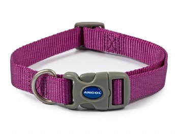 ANCOL VIVA NYLON ADJ COLLAR PURPLE SIZE 1-2