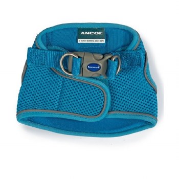 ANCOL VIVA STEP IN MESH DOG HARNESS BLUE SM