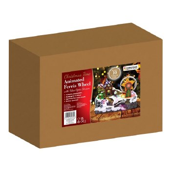 CHRISTMAS WORKSHOP LED CHRISTMAS VILLAGE WITH ANIMATED FERRIS WHEEL