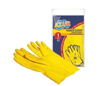 AZURE RUBBER GLOVE MEDIUM