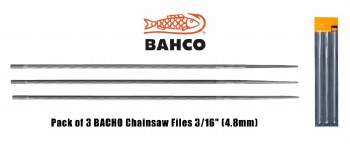 BAHCO 4.8MM 3/16 BAHCO CHAINSAW FILE 168-8-4.8-3P