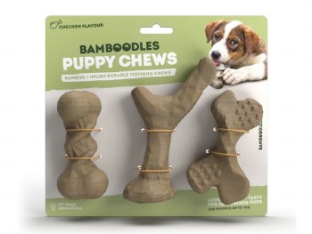 BAMBOODLES PUPPY CHEWS - CHICKEN 3 PACK