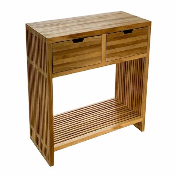 BARI 2 DRAWER CONSOLE TABLE - TEAK