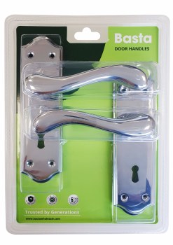 BASTA YEATS KEYHOLE DOOR HANDLE - CHROME