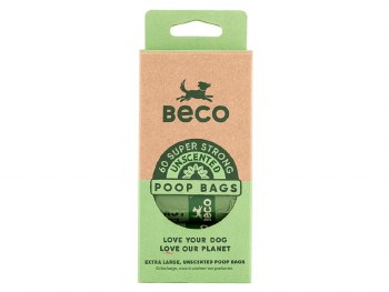 BECO 60 BIODEGRADEABLE POO BAGS 4 ROLL PACK