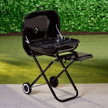 BLACK FOLDING BARBEQUES WITH SHELF