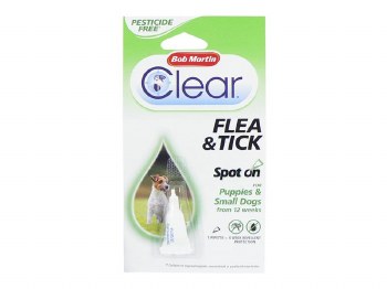 BOB MARTIN CLEAR SPOT ON FLEA SMALL DOG 4 WEEK