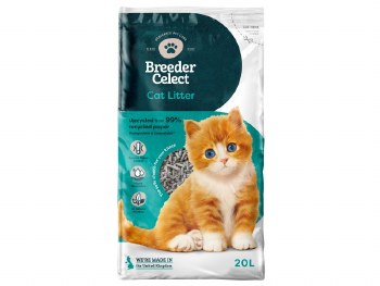 BREEDER CELECT CAT LITTER 20LT 99% RECYLABLE