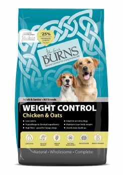 BURNS ADULT AND SENIOR WEIGHT CONTROL - CHICKEN & OAT 2KG