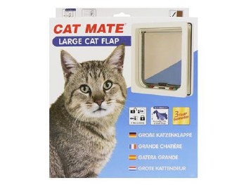 CAT MATE LARGE CAT FLAP - WHITE