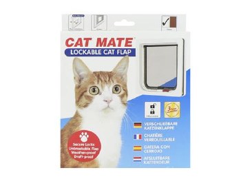 CAT MATE LOCKABLE CAT FLAP - WHITE