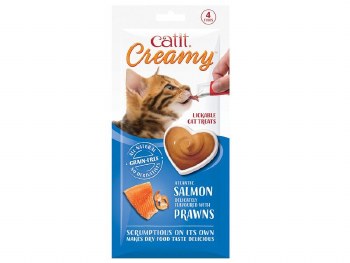 CATIT CREAMY TREAT - SALMON & PRAWN