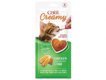 CATIT CREAMY TREATS CHICKEN & LAMB 4PACK