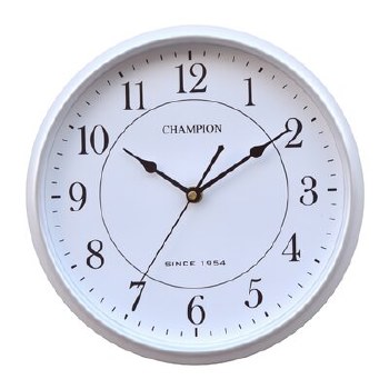 CHAMPION WALL CLOCK SILVER