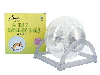 CHEEKO 3IN1 HAMSTER BALL ANND STAND 7"