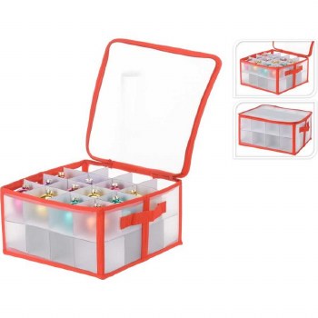 CHRISTMAS DECORATION STORAGE BOX 34X34X17CM