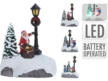 LED CHRISTMAS SCENE - BATTERY OPERATED ASSORTED