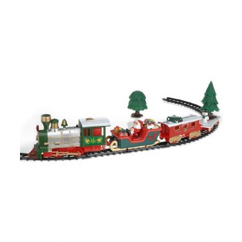 CHRISTMAS TRAIN SET WITH MUSIC AND LIGHTS - 22 PIECES
