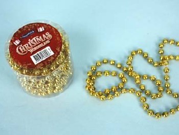 GOLDEN BEAD GARLAND IN TUB 8MM X 5M