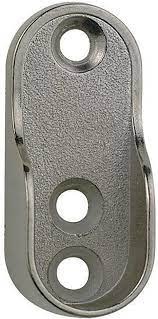 RADIUS CHROME OVAL RAIL WALL SOCKET 2PK