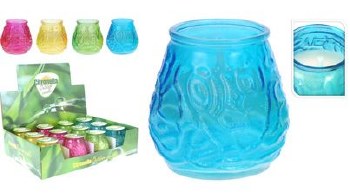 CITRONELLA CANDLE GLASS POT 10CM
