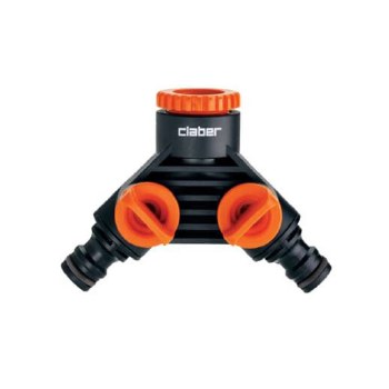 CLABER DOUBLE TAP CONNECTCOR -  BLACK