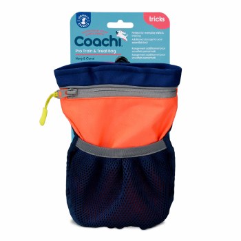 COACHIE PRO TRAIN AND TREAT POUCH -  NAVY AND CORAL