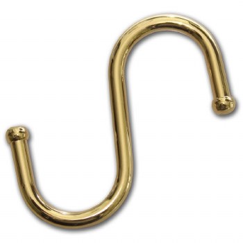 COPEX BRASS PLATED KITCHEN ''S'' HOOK 3' (75MM)