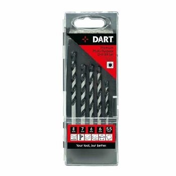 DART 5 PC PREMIUM MULTIPURPOSE DRILL BIT SET HEX