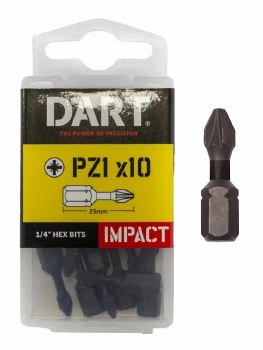 DART PZ1 IMPACT DRIVER BIT - PACK 10