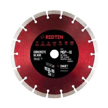 DART RED TEN TRADE MGP-10 DIAMOND BLADE 125D X 22B