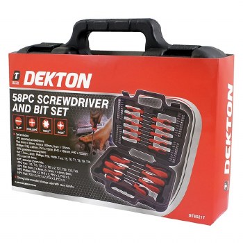 DEKTON 58PIECE SCREWDRIVER AND BIT SET