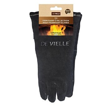 DE VIELLE HERITAGE LEATHER STOVE GLOVES