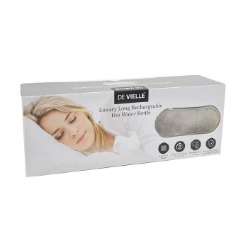 DE VIELLE RECHARGEABLE LONG HOT WATER BOTTLE - GREY