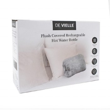 DE VIELLE PLUSH COVERED RECHARGABLE HOT WATER BOTTLE