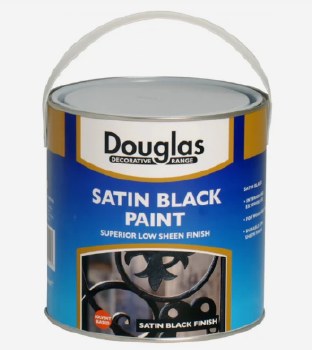 DOUGLAS WOOD AND METAL  2.5L SATIN BLACK PAINT