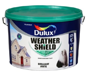 DULUX WEATHERSHIELD BRILLIANT WHITE 10L