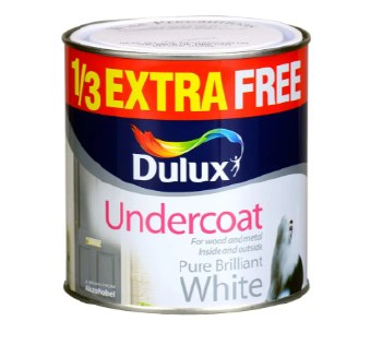 DULUX PURE BRILLIANT WHITE UNDERCOAT - 750ML + 33% FREE