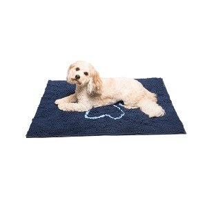 DOG GONE SMART DIRTY DOG DOORMAT BLUE - LARGE